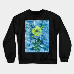 Abstract Wild Green Poppy Crewneck Sweatshirt